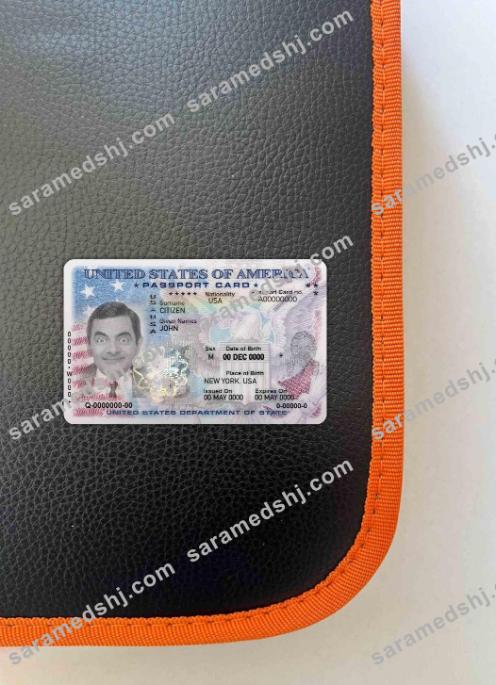 USA passport ID card, version 2 photolook FRONT